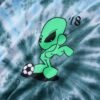 Alien Football Tie Dye Men's and Women's Casual Short Sleeve T-Shirt - Image 5