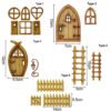 Vintage Miniature Fairy Garden Decor DIY Wooden Ornament Cra - Image 5
