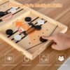 Fast Sling Puck Game,Wooden Hockey Game,Super Foosball Table,Desktop Battle Parent-Child Interaction Winner Slingshot Game,Adults And Kids Family Game Toys - Image 3