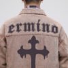 Mens Vintage Denim Jacket Cross - Image 4