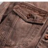 Mens Vintage Denim Jacket Cross - Image 6